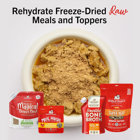 16 Oz Stella & Chewy's Human-Grade Grass-Fed Beef Bone Broth for Dogs - Joint & Gut Health Liquid Food Topper