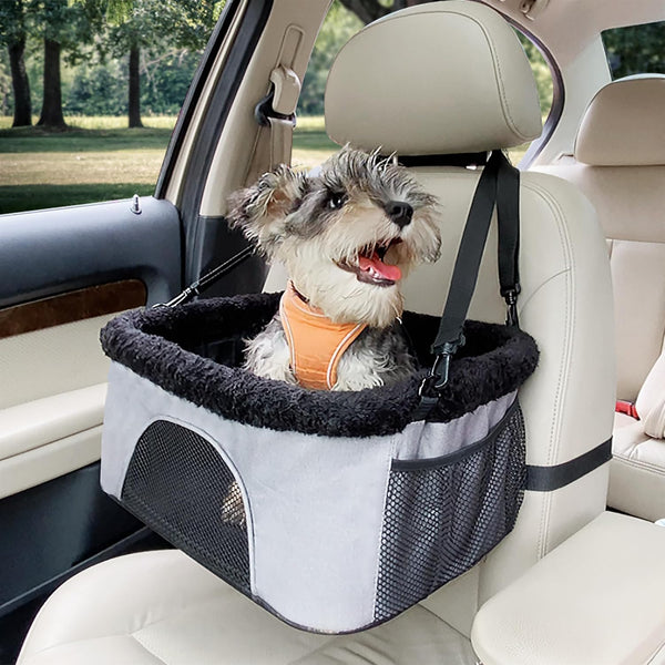ROODO Deluxe Dog Booster Seat with Height-Adjustable Foldable Metal Frame and Safety