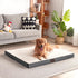 EHEYCIGA Orthopedic XL Dog Beds for Extra Large Dogs, Removable Washable Cover, Beige, 44x32