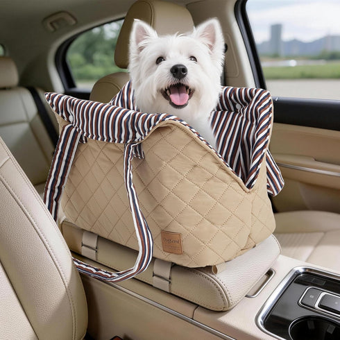 Generic Small Dogs Under 12 lbs Adjustable Portable Center Console Car Seat, Built-in