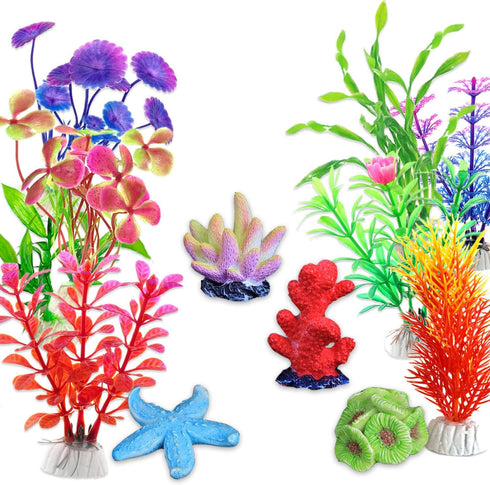 Artificial Aquarium Plants, Aquatic Simulation Plants, Seaweed Water Plants, 12 pcs Lifelike Decorations for Fish Tanks