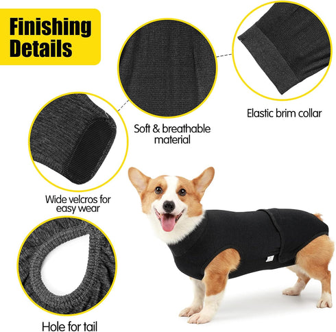 HEYWEAN Full Body Dog Diaper, Puppy Nappies Recovery Suit for Male Female Dogs