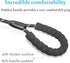 iYoShop Dual Dog Leash, 360 Swivel No Tangle Walking Leash, Shock Absorbing Bungee for Two Dogs, Black, Medium