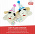 (10.5", 5 Multipet Lamb Chop Dog Plush Toy w/Birthday Hat - Squeaky Toy for All Dogs - Extra Soft Plush - Stuffed