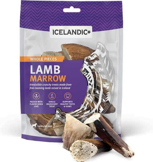 Icelandic+ Lamb Marrow Whole Pieces Dog Chew, 4.0-oz Bag