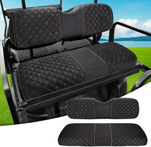 Roykaw 1680D Oxford Cloth Golf Cart Seat Covers - Universal for Aftermarket Rear Seat, Breathable