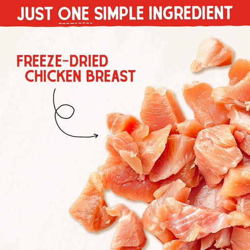 2.75oz Stella & Chewy's Freeze-Dried Raw Chicken Breast Dog Treats - Single Ingredient, No Additives - Premium Training