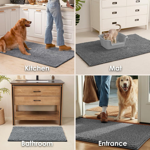 60x36 Inch EHEYCIGA Super Absorbent Dog Door Mat for Muddy Paws Indoor, Front Doormat Outside Entrance, Quick Dry