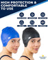 The Friendly Swede 2-Pack Swim Caps for Women & Men — Waterproof Silicone Swimming Caps for Medium & Long Hair