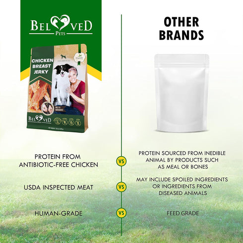 Beloved Pets Chicken Jerky Dog Treats, 11 OZ, All Natural, Grain Free, High Protein Meat Chews for Dogs