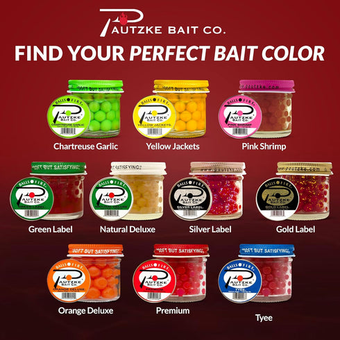 Pautzke Balls O' Fire Salmon Eggs Bait, Real Salmon Eggs for Trout Fishing, Soft Fish Eggs for Salmon Fishing