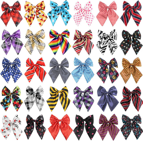 Segarty Dog Neck Bows, 30PCS Adjustable Pet Bowties Collar for Medium Large Dogs, Grooming Accessories for Christmas