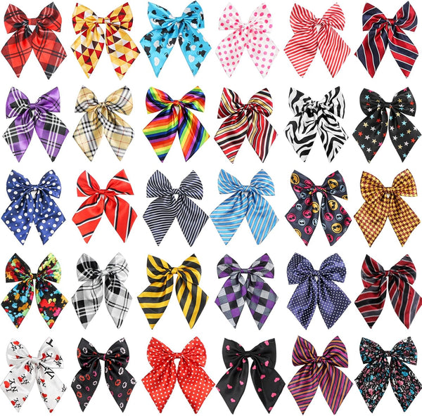 Segarty Dog Neck Bows, 30PCS Adjustable Pet Bowties Collar for Medium Large Dogs, Grooming Accessories for Christmas