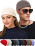 vidsel Thin Wool Fisherman Beanie Hat for Men Women - Fall Winter Short Knit Cuffed Fashion Trawler Skull Cap