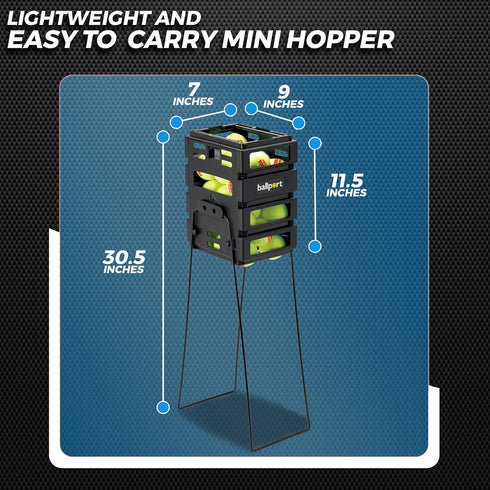 Tourna Mini Ballport - Compact Tennis Ball Pickup Solution