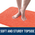OLANLY Dog Door Mat for Muddy Paws, Absorbent Non-Slip Washable Mat, Quick Dry Chenille, 36x24, Coral