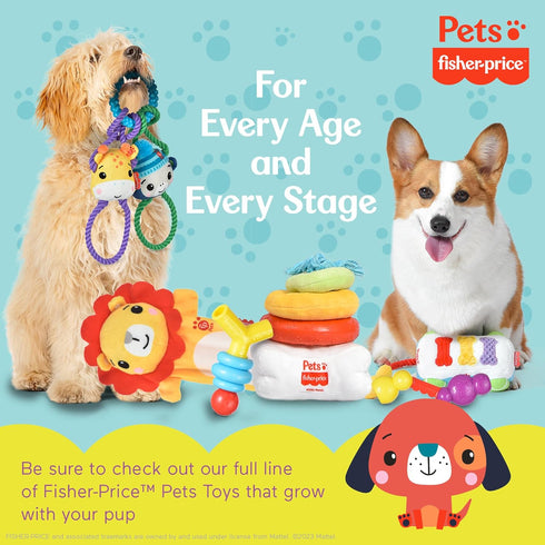 Fisher-Price for Pets Sound-Bites Plush Toy Xylophone, Noise-making Chew Toy for Puppies, Multifunctional