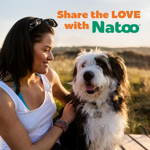 NATOO Dog Treats for Large Breed, Crunchy Biscuits with Oats, Banana and Honey, 8oz