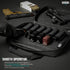 Savior Equipment Tactical Double Scoped Handgun Firearm Case, Pistol Bag for Outdoor Hunting, Lockable Compartment