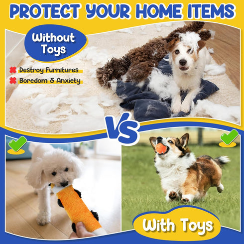 Puppy Toys for Teething, 9 Pack Interactive Dog Toys for Small Dogs, Chew Toys for Boredom
