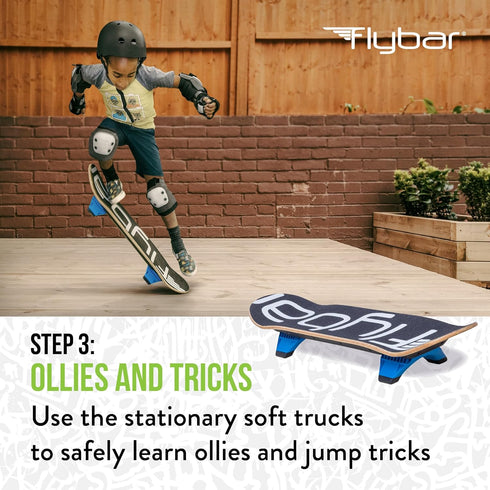 Flybar 3 in-1 Learn to Skate – Complete Skateboard for Beginners, Balance Board, Accessories, Learn Tricks Fast