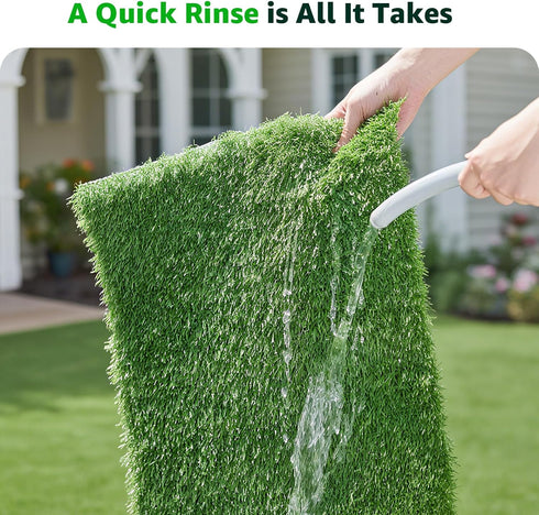 2X Artificial Grass Pad for Dogs Potty: Fake Grass for Dogs Puppy Potty Training to Pee and Poop on Balcony, Backyard