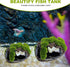 Betta Broken Barrel Decor Fish Tank Accessories, Resin Fish Hide Cave for Aquarium Decoration (Small)