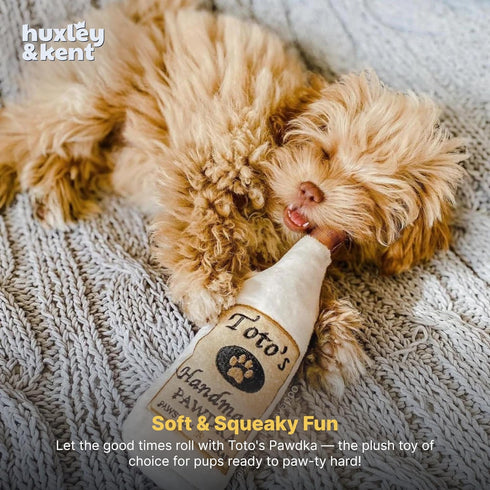 Huxley & Kent Plush Dog Toy with Squeaker - Power Plush Stuffed Toy for Dogs, Cute & Tough for Small & Large Dogs