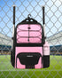 Softball Bag - Lightweight Baseball Backpack with Shoes Compartment, Fence Hook for TBall Bat & Equipment
