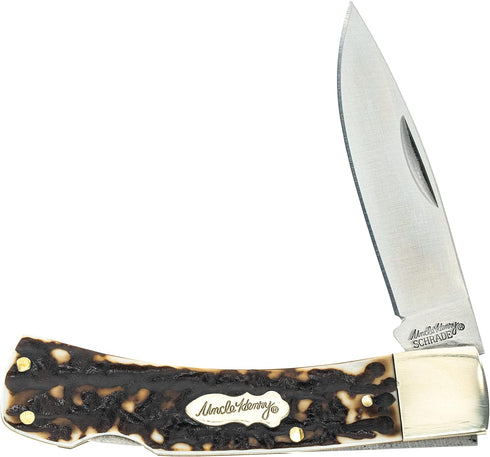 Uncle Henry Next Gen Staglon 5UH Folding Knife, 6.5in with 2.8in Stainless Steel Drop-Point Blade for EDC