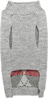 Grey Argyle Knit Pet Sweaters for Small Dogs, Grey Small (S) Size