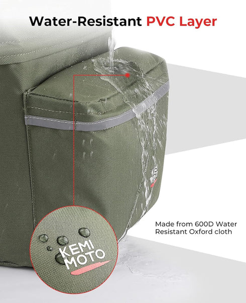 KEMIMOTO Portable Bike Pannier Bag, 30L Water Resistant Bicycle Trunk Bag with Reflective Trim