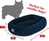 Majestic Pet 24 Inch Suede Calming Dog Bed, Cozy Soft Round Dog Bed with Spine Support, 24x19x7 Inch, Navy