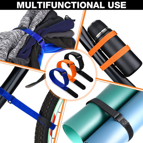 HESTYA 12 Pieces Adjustable Bike Rack Straps, 26 Inches Bike Wheel Stabilizer Straps for Transporting Bicycles
