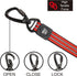KZV5048-15S 4" Long Reflective Heavy Duty Click Lock Hook Leash with Locking Carabiner Clip - Blue