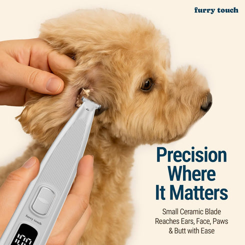 Trimmer Dog Paw - Electric Cordless Pet Clippers for Dogs & Cats - Quiet Dual-Speed Groomer with Pet-Safe Blade