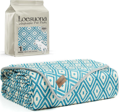 Loesuona Washable Pee Pads for Dogs - Extra Thick Reusable Puppy Pads with