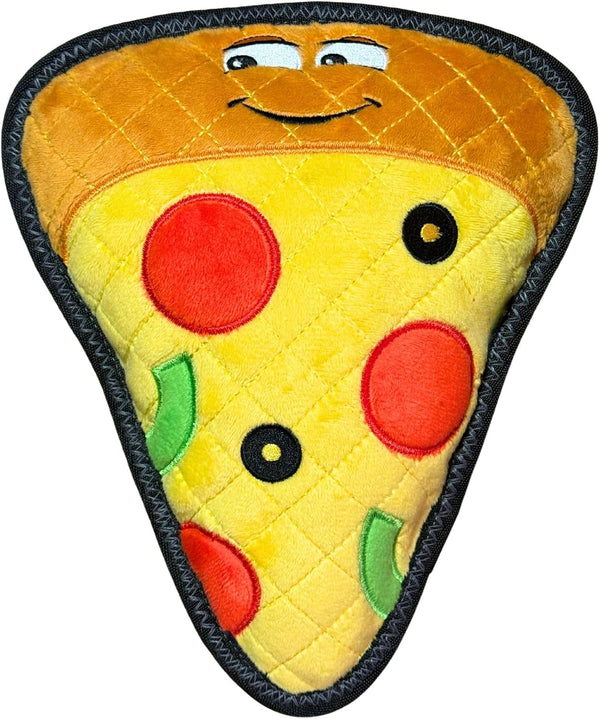 Durable Pizza Squeaky Dog Toy for Aggressive Chewers, Tough Chew Toy for Small and Medium Dogs