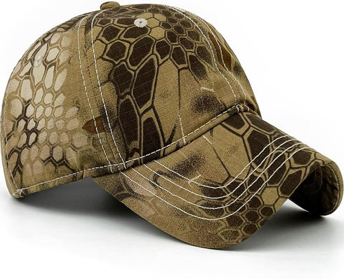 Loneshark Men's Camo Baseball Hats with American Flag Buckle, USA Tactical Operator Patriotic Cap, US Army Military OCP