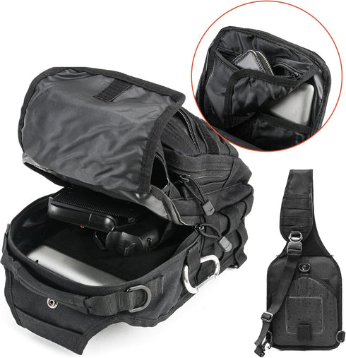 gracedon Backpack Pack Tactical Chest Sling bag Military Molle Assault Range Bags for Outdoor Sports Travel