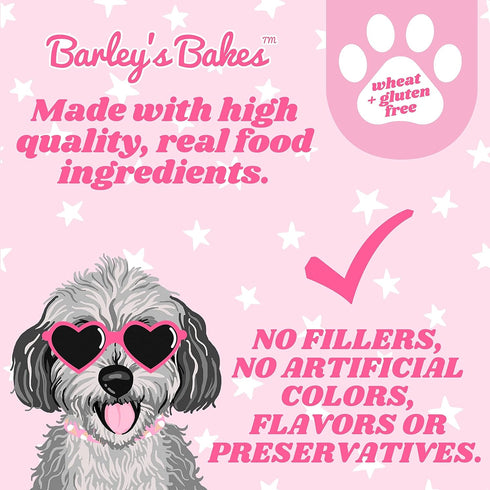 Barley's Bakes Birthday Cupcake Mix for Dogs, Peanut Butter Flavor, 7.5 Ounce, Gluten Free, Made in the USA