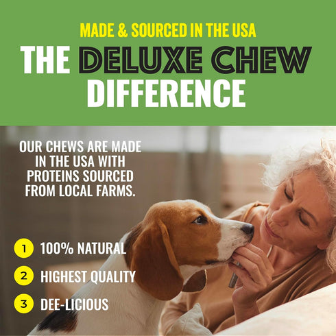 etta says! Deluxe Chews for Dogs – Variety Pack of Lamb, Chicken & Turkey Treats – Grain-Free, Made in USA (12 Count)