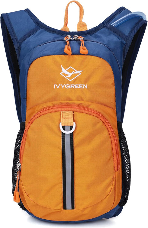 Kids Hydration Backpack, Hiking Backpack with 1.5L Water Bladder for Boys or Girls.