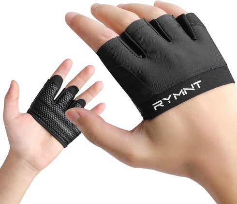 Minimal Workout Gloves,Short Micro Weight Lifting Gloves Grip Pads with Full Palm Protection & Extra Grip for Men Women