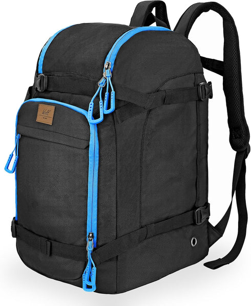 WOLT Ski Boot Backpack Bag - 50L Durable Travel Backpack for Ski Gear, Helmet, Goggles, Gloves, Snowboard