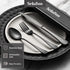 Travel Cutlery Set with Case - 5-Piece Stainless Steel Reusable Flatware Set, Portable Utensils for Camping, Picnic,
