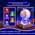 SXDSXK Baseball Display Case, Baseball Display Stand with LED Lights , Wooden Stand and a Bronze Medal,Cube Baseball
