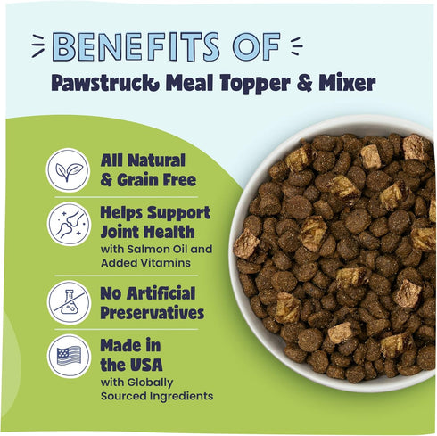 Pawstruck Vet Recommended Air Dried Dog Food Toppers - Real Chicken, Made in USA - 8 oz Premium All Natural Meal Mix-in