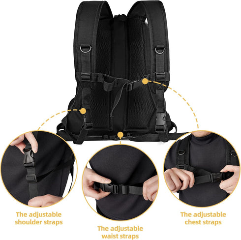 WOYYHO Pet Dog Carrier Backpack, Small Dog Front Backpack with Storage Pockets, Adjustable Straps for Travel