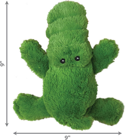 KONG Cozie Ali The Alligator and 3 SqueakAir Balls - Fun, Interactive Dog Toys - Balls for Fetch & Soft, Sturdy Toy for Indoor Play - for Medium Dogs